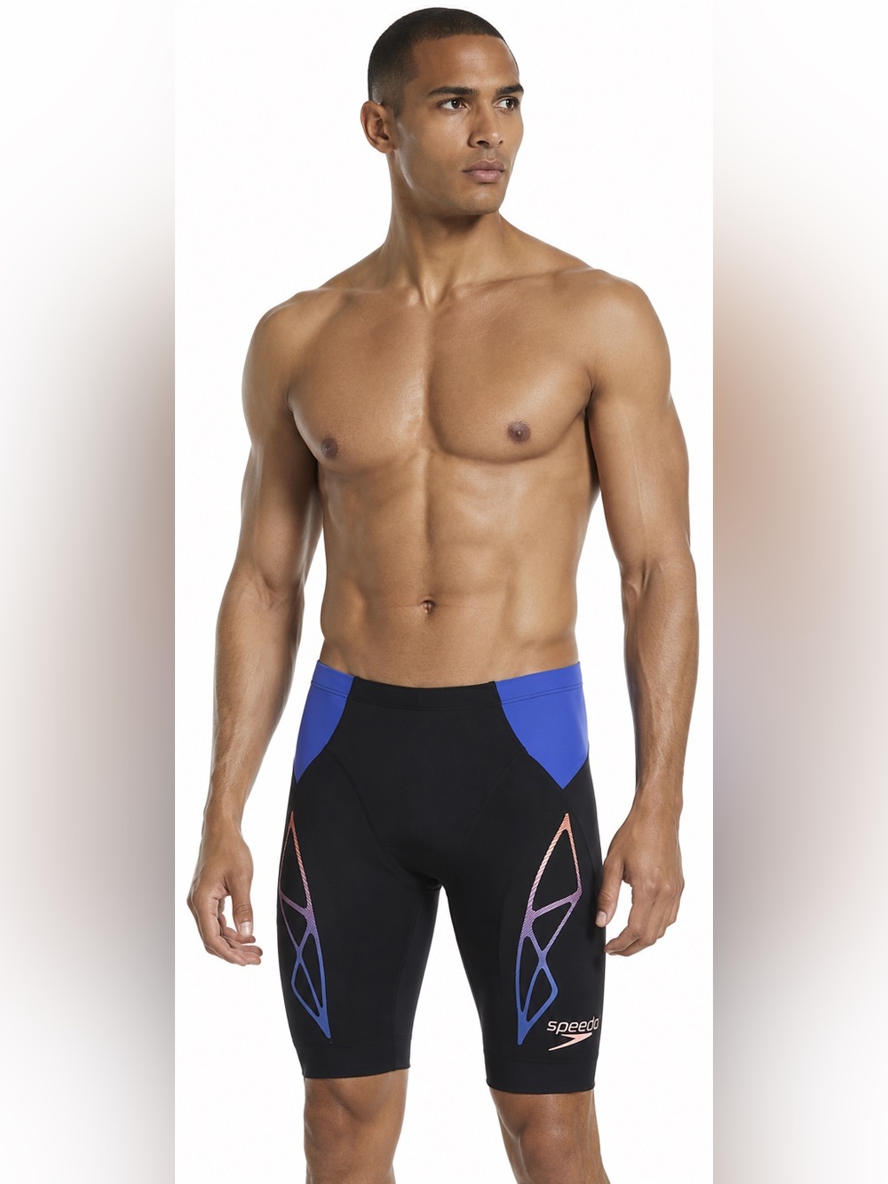 Speedo Men’s Triathlon Shorts Compression Tri Shorts Padded Black Blue Size L